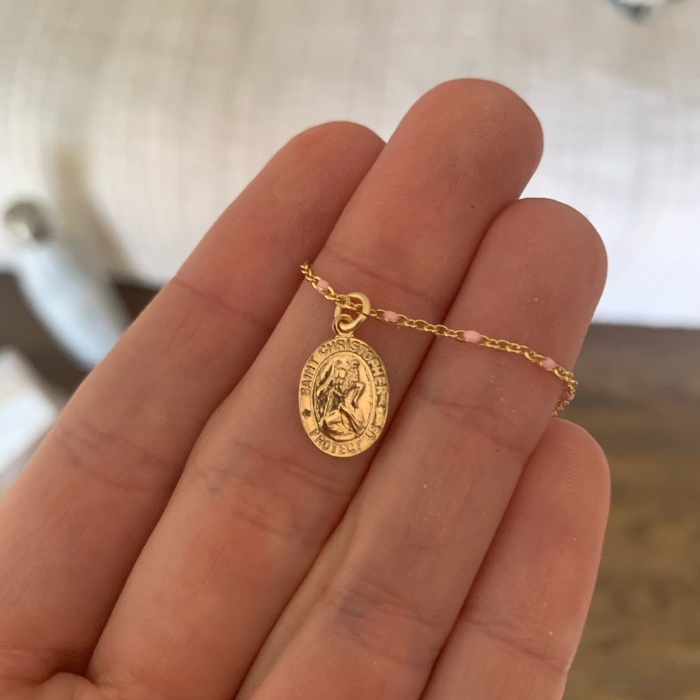 Gold Saint Christopher Necklace